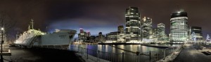 MS Stubnitz at Canary Wharf photo by phalque