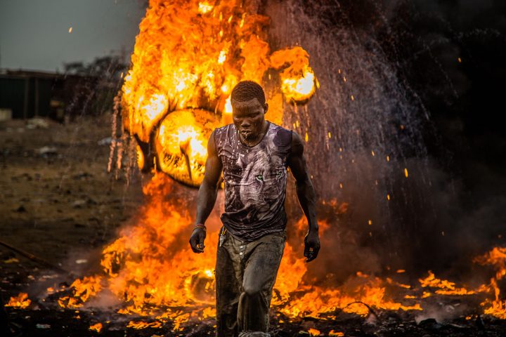 Plastic crisis - plastics burnt to poison the air.
